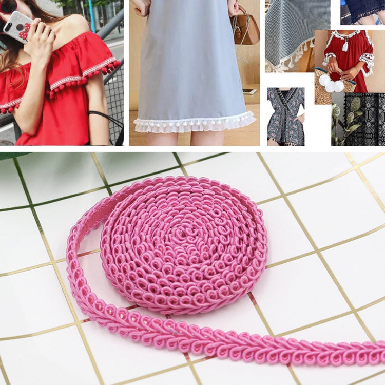 WG000108 Cintura in pizzo a forma di millepiedi in seta di poliestere Accessori per abbigliamento fai da te, dimensioni: 5000 x 0,8 cm