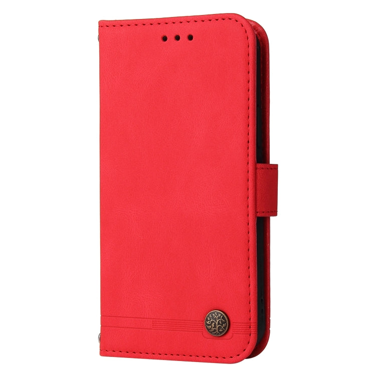 Custodia per telefono in pelle con bottone in metallo con albero della vita Skin Feel, For Infinix Hot 20 4G, For Infinix Hot 20s, For Infinix Note 12 / G96