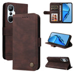 Custodia per telefono in pelle con bottone in metallo con albero della vita Skin Feel, For Infinix Hot 20 4G, For Infinix Hot 20s, For Infinix Note 12 / G96