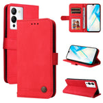Custodia per telefono in pelle con bottone in metallo con albero della vita Skin Feel, For Infinix Hot 20 4G, For Infinix Hot 20s, For Infinix Note 12 / G96