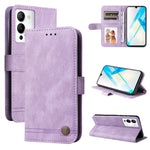 Custodia per telefono in pelle con bottone in metallo con albero della vita Skin Feel, For Infinix Hot 20 4G, For Infinix Hot 20s, For Infinix Note 12 / G96