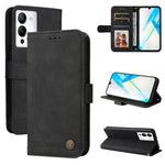 Custodia per telefono in pelle con bottone in metallo con albero della vita Skin Feel, For Infinix Hot 20 4G, For Infinix Hot 20s, For Infinix Note 12 / G96