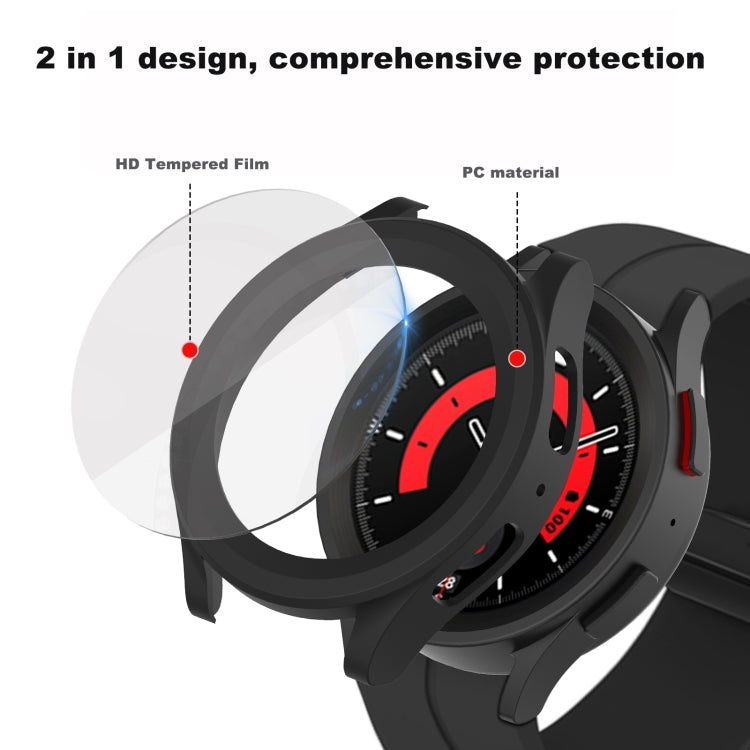 PC + custodia protettiva per orologio a iniezione di carburante con pellicola temperata, For Samsung Galaxy Watch5 Pro 45mm