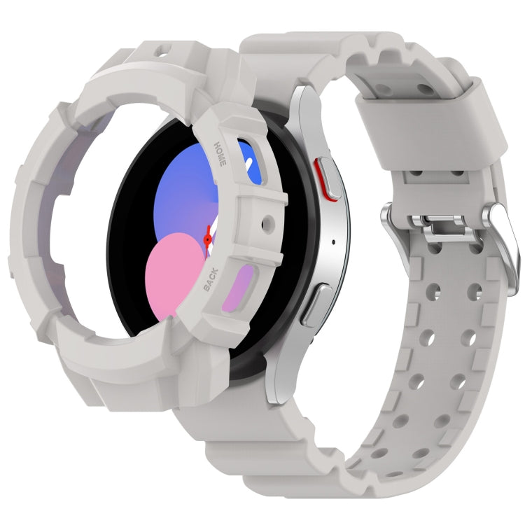 Cinturino in silicone per armatura + custodia protettiva, For Samsung Galaxy Watch5 40mm, For Samsung Galaxy Watch5 44mm, For Samsung Galaxy Watch4 40mm, For Samsung Galaxy Watch4 44mm