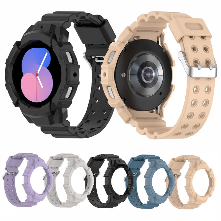Cinturino in silicone per armatura + custodia protettiva, For Samsung Galaxy Watch5 40mm, For Samsung Galaxy Watch5 44mm, For Samsung Galaxy Watch4 40mm, For Samsung Galaxy Watch4 44mm