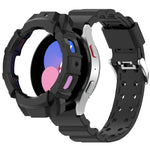 Cinturino in silicone per armatura + custodia protettiva, For Samsung Galaxy Watch5 40mm, For Samsung Galaxy Watch5 44mm, For Samsung Galaxy Watch4 40mm, For Samsung Galaxy Watch4 44mm