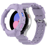 Cinturino in silicone per armatura + custodia protettiva, For Samsung Galaxy Watch5 40mm, For Samsung Galaxy Watch5 44mm, For Samsung Galaxy Watch4 40mm, For Samsung Galaxy Watch4 44mm