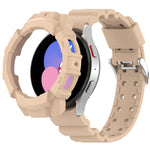 Cinturino in silicone per armatura + custodia protettiva, For Samsung Galaxy Watch5 40mm, For Samsung Galaxy Watch5 44mm, For Samsung Galaxy Watch4 40mm, For Samsung Galaxy Watch4 44mm