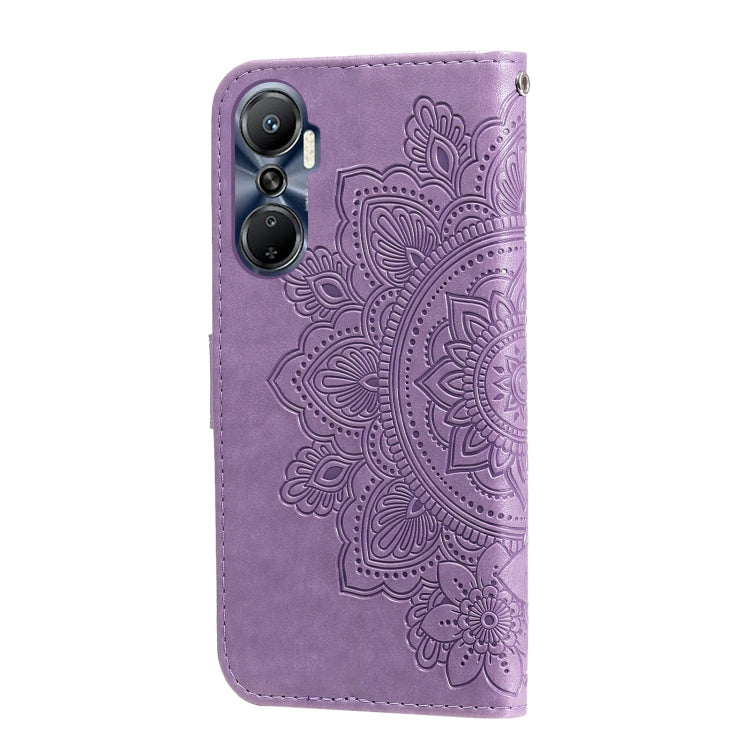Custodia per telefono in pelle goffrata con fiori a 7 petali, For Infinix Hot 20 4G, For Infinix Hot 20s, For Infinix Note 12 / G96