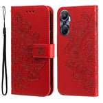Custodia per telefono in pelle goffrata con fiori a 7 petali, For Infinix Hot 20 4G, For Infinix Hot 20s, For Infinix Note 12 / G96