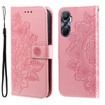 Custodia per telefono in pelle goffrata con fiori a 7 petali, For Infinix Hot 20 4G, For Infinix Hot 20s, For Infinix Note 12 / G96