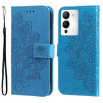 Custodia per telefono in pelle goffrata con fiori a 7 petali, For Infinix Hot 20 4G, For Infinix Hot 20s, For Infinix Note 12 / G96