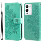 Custodia per telefono in pelle goffrata con fiori a 7 petali, For Infinix Hot 20 4G, For Infinix Hot 20s, For Infinix Note 12 / G96
