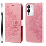 Custodia per telefono in pelle goffrata con fiori a 7 petali, For Infinix Hot 20 4G, For Infinix Hot 20s, For Infinix Note 12 / G96