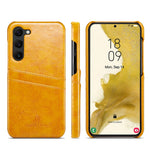 Fierre Shann Custodia per telefono in pelle con texture cerata ad olio con slot per schede, For Samsung Galaxy S23 5G, For Samsung Galaxy S23+ 5G, For Samsung Galaxy S23 Ultra 5G