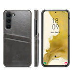 Fierre Shann Custodia per telefono in pelle con texture cerata ad olio con slot per schede, For Samsung Galaxy S23 5G, For Samsung Galaxy S23+ 5G, For Samsung Galaxy S23 Ultra 5G