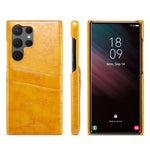 Fierre Shann Custodia per telefono in pelle con texture cerata ad olio con slot per schede, For Samsung Galaxy S23 5G, For Samsung Galaxy S23+ 5G, For Samsung Galaxy S23 Ultra 5G