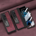 Custodia per telefono all-inclusive con texture Napa integrata, For OPPO Find N