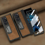 Custodia per telefono all-inclusive con texture Napa integrata, For OPPO Find N