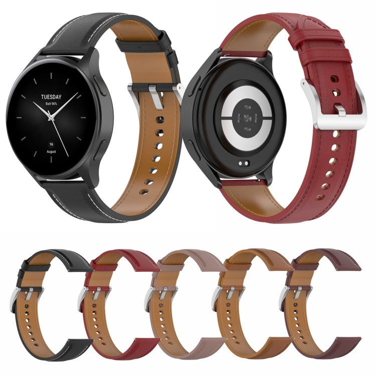 Cinturino per orologio in vera pelle da 22 mm, For Huawei Watch Buds/Xiaomi Watch S2