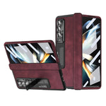 Custodia per telefono magnetica all-inclusive con motivo Napa, For Samsung Galaxy Z Fold4