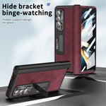 Custodia per telefono magnetica all-inclusive con motivo Napa, For Samsung Galaxy Z Fold4
