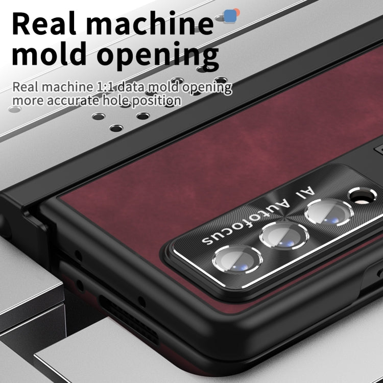 Custodia per telefono magnetica all-inclusive con motivo Napa, For Samsung Galaxy Z Fold4