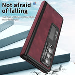 Custodia per telefono magnetica all-inclusive con motivo Napa, For Samsung Galaxy Z Fold4