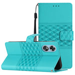 Custodia per telefono in pelle con effetto pelle goffrata a diamante con cordino, For OPPO A17, For OPPO A57 2022, For OPPO A74 / A54 / A93, For OPPO A76 / A36 / A96