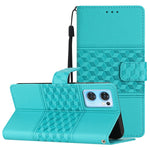 Custodia per telefono in pelle con effetto pelle goffrata a diamante con cordino, For OPPO A94 5G, For OPPO Find X5, For OPPO Find X5 Lite, For OPPO Find X5 Pro
