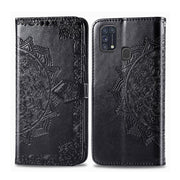 Custodia portafoglio in pelle con motivo mandala per smartphone