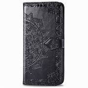 Custodia portafoglio in pelle con motivo mandala per smartphone