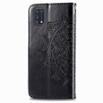 Custodia portafoglio in pelle con motivo mandala