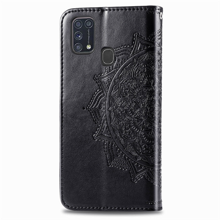 Custodia portafoglio in pelle con motivo mandala