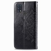 Custodia portafoglio in pelle con motivo mandala per smartphone