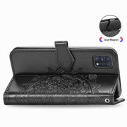 Custodia portafoglio in pelle con motivo mandala per smartphone