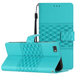 Custodia per telefono in pelle con effetto pelle goffrata a diamante con cordino, For Honor 10 Lite, For Huawei P8 Lite, For Huawei P8 Lite 2017, For Huawei P9 Lite