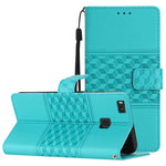 Custodia per telefono in pelle con effetto pelle goffrata a diamante con cordino, For Honor 10 Lite, For Huawei P8 Lite, For Huawei P8 Lite 2017, For Huawei P9 Lite
