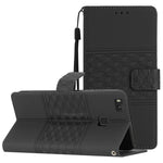 Custodia per telefono in pelle con effetto pelle goffrata a diamante con cordino, For Honor 10 Lite, For Huawei P8 Lite, For Huawei P8 Lite 2017, For Huawei P9 Lite