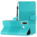 Custodia per telefono in pelle con effetto pelle goffrata a diamante con cordino, For Huawei P20 Lite, For Huawei P20 Pro, For Huawei P30, For Huawei P30 Lite