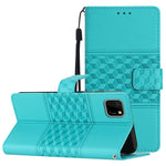 Custodia per telefono in pelle con effetto pelle goffrata a diamante con cordino, For Huawei Y5p, For Huawei Y6p