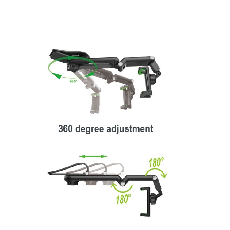 Supporto multifunzionale per telefono cellulare per sedile posteriore con visiera parasole per auto, Z001 (Green), Z001 (Grey)
