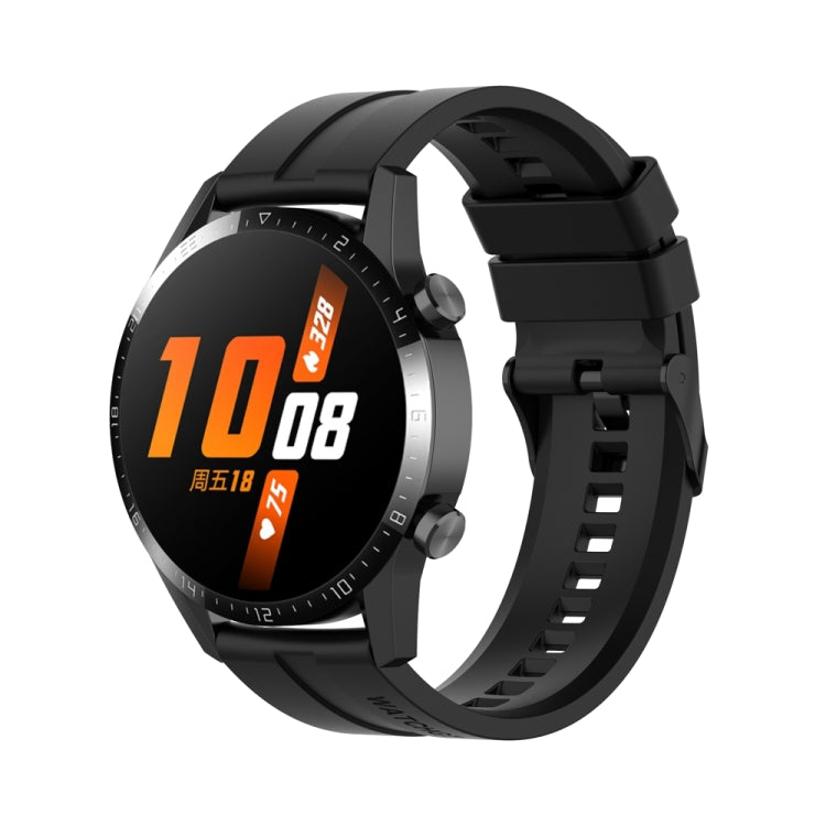Cinturino per orologio con fibbia nera in silicone da 22 mm, For Huawei Watch Buds