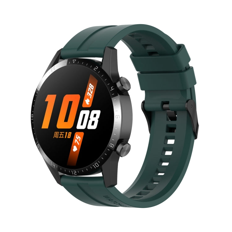 Cinturino per orologio con fibbia nera in silicone da 22 mm, For Huawei Watch Buds