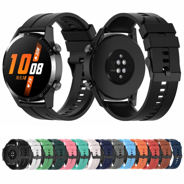 Cinturino per orologio con fibbia nera in silicone da 22 mm, For Huawei Watch Buds