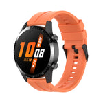 Cinturino per orologio con fibbia nera in silicone da 22 mm, For Huawei Watch 3 Pro New