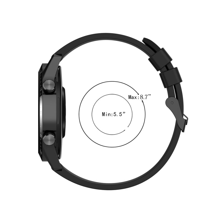 Cinturino per orologio con fibbia nera in silicone da 22 mm, For Huawei Watch 3 Pro New