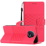 Custodia per telefono in pelle con effetto pelle goffrata a diamante con cordino, For Xiaomi Redmi Note 9 5G / Note 9T, For Xiaomi Redmi 9A, For Xiaomi Redmi 9C, For Xiaomi Redmi 10