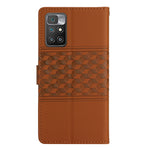 Custodia per telefono in pelle con effetto pelle goffrata a diamante con cordino, For Xiaomi Redmi 10 2022, For Xiaomi Redmi 10A, For Xiaomi Redmi 10C, For Xiaomi Redmi A1