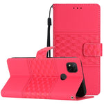 Custodia per telefono in pelle con effetto pelle goffrata a diamante con cordino, For Xiaomi Redmi 10 2022, For Xiaomi Redmi 10A, For Xiaomi Redmi 10C, For Xiaomi Redmi A1